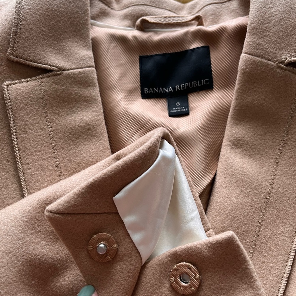 Banana Republic sz 8 caramel brown coat jacket